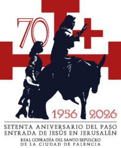 Logotipo Setenta Aniversario del paso «Entrada de Jesús en Jerusalén» de Palencia